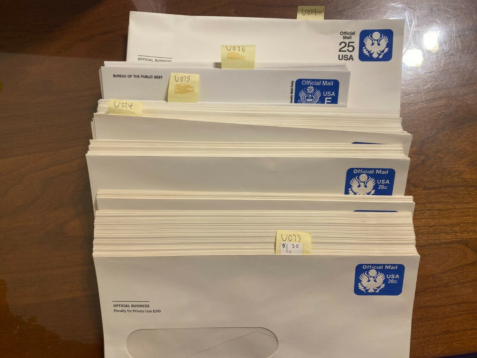 Usps Mint Official Mail Envelopes, Lot Of 152 Env., $33.54 Face, 1980's