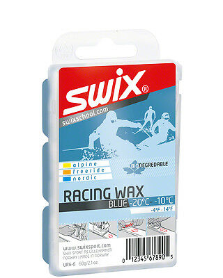 Swix Hydrocarbon Wax: Ur6 Blue: 60 Grams: Packaged Wax