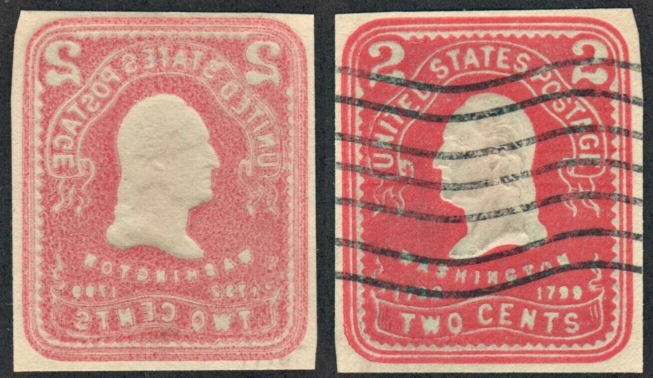 Sc#u385 2¢ Washington Cut Square (1903) Backprint (offset) Used