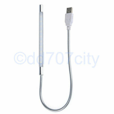 New Portable Silver Usb 10 Led Light For Pc Notebook Laptop Keyboard Reading