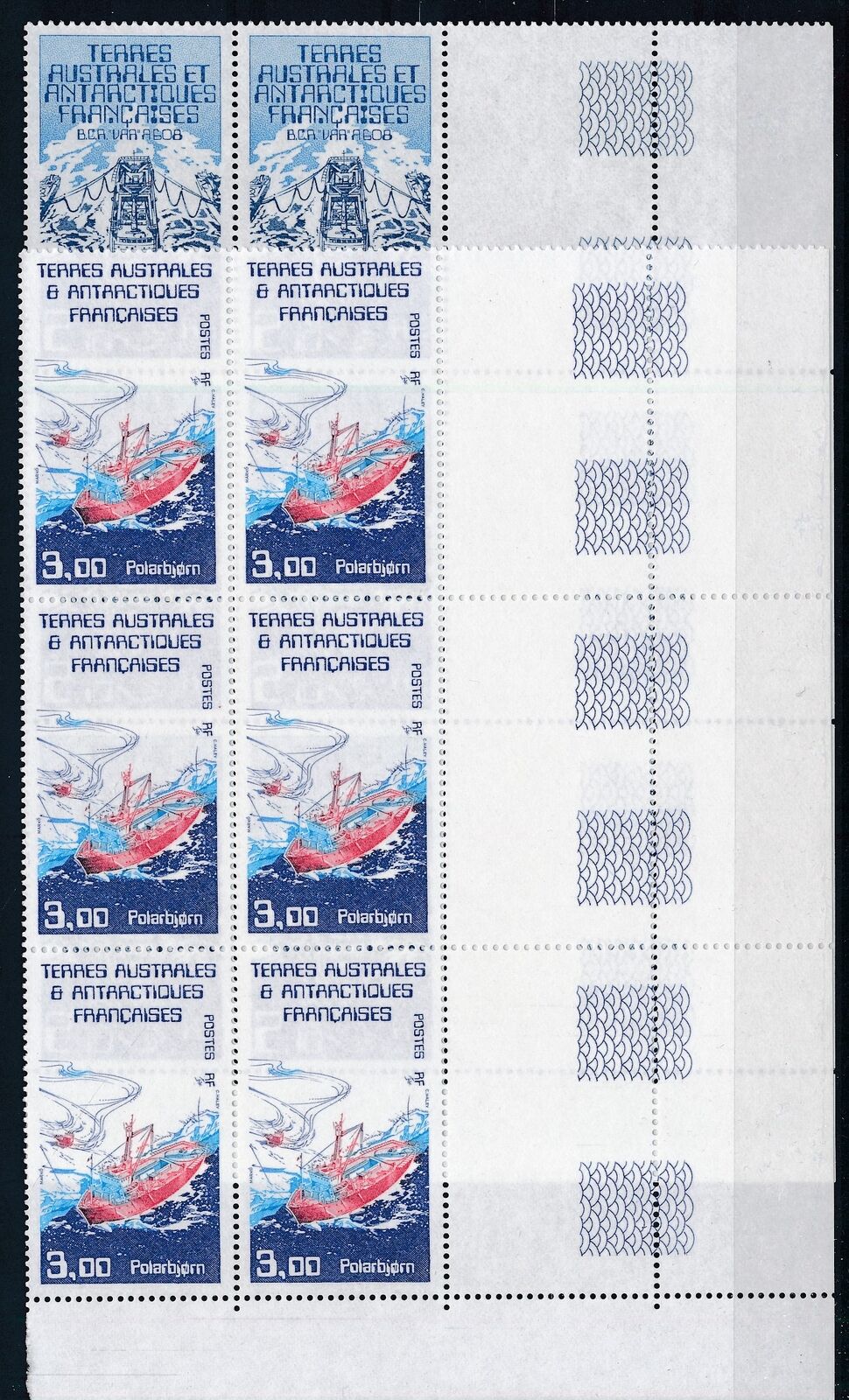 [g96.076] Taaf 1986 Boats Good Set Blocks Of 6 Very Fine Mnh Stamps