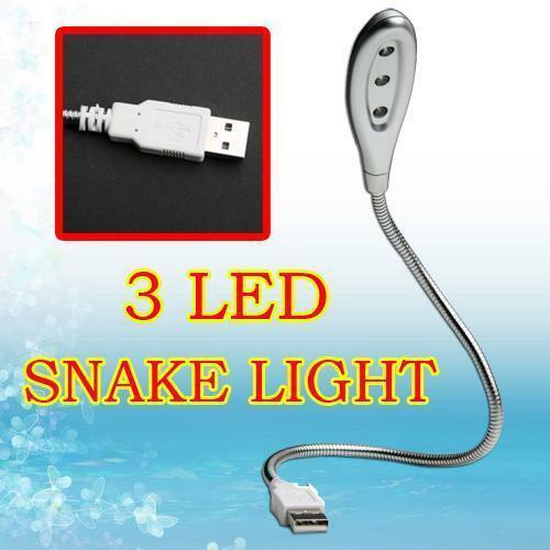 Usb 3 Led Mini Light Lamp Snake Metalflexible For Pc Notebook Laptop Desktop New