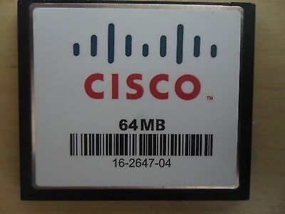 Cisco 64 Mb Cf Compact Flash Memory Card 1800 1841 2811 2821 2851 3800 Router