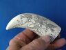Scrimshaw Sperm Whale Tooth Reproduction.2 Angels Over British Ship Hms Victory