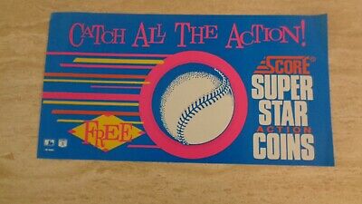 1981 7-11 Score Super Star Action Baseball Coins Vinyl Store Display Sign