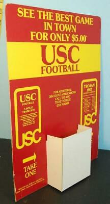1982 Usc Trojans College Football Large Cardboard Schedule Holder & Ticket Info
