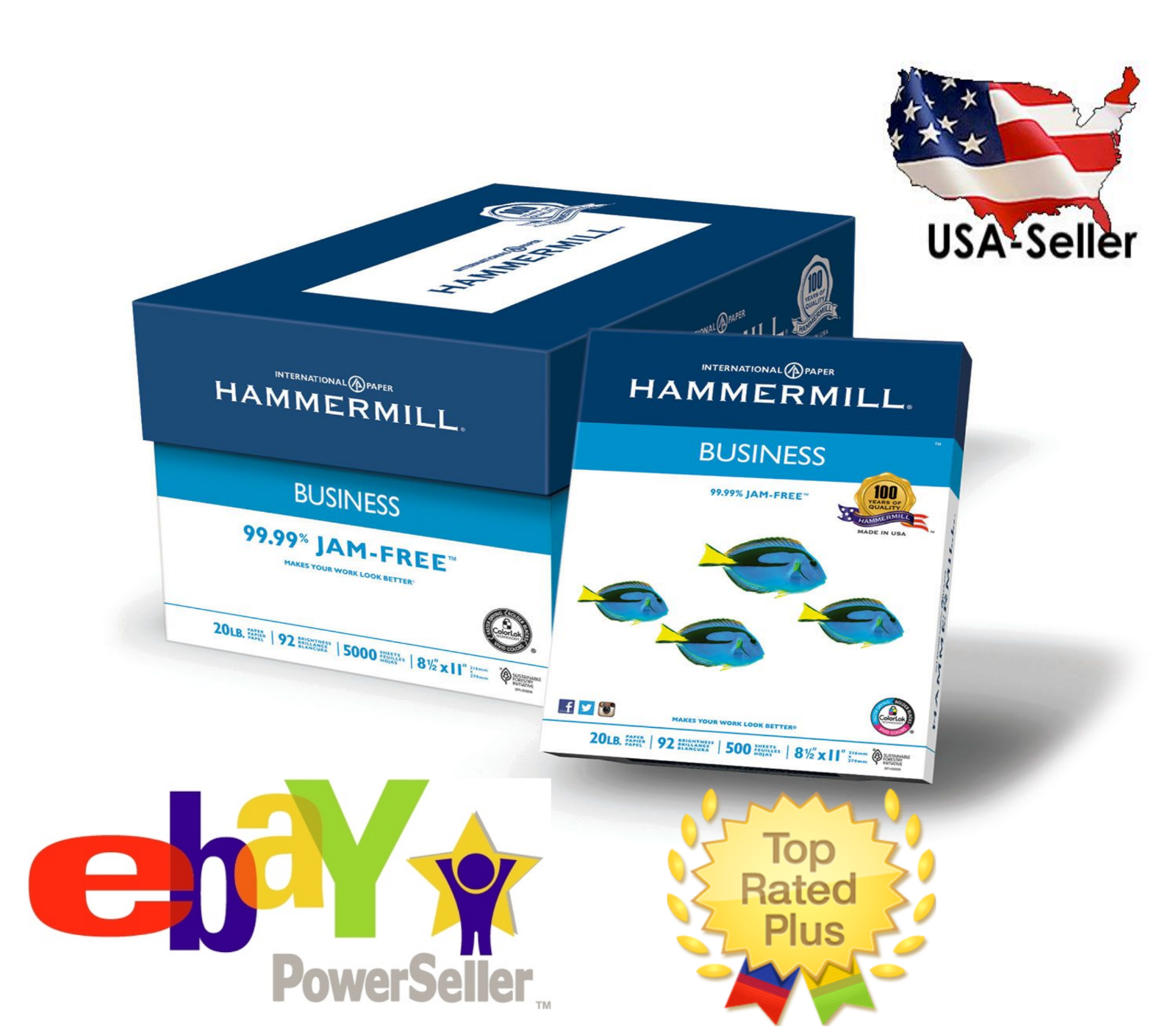 Hammermill Multipurpose 5000 Sheets Printer Copy Paper White 8.5x11 Case 10 Ream