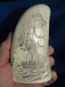 Scrimshaw Reproduction Sperm Whale Tooth " Old Ironsides" 7 " Uss Constitution
