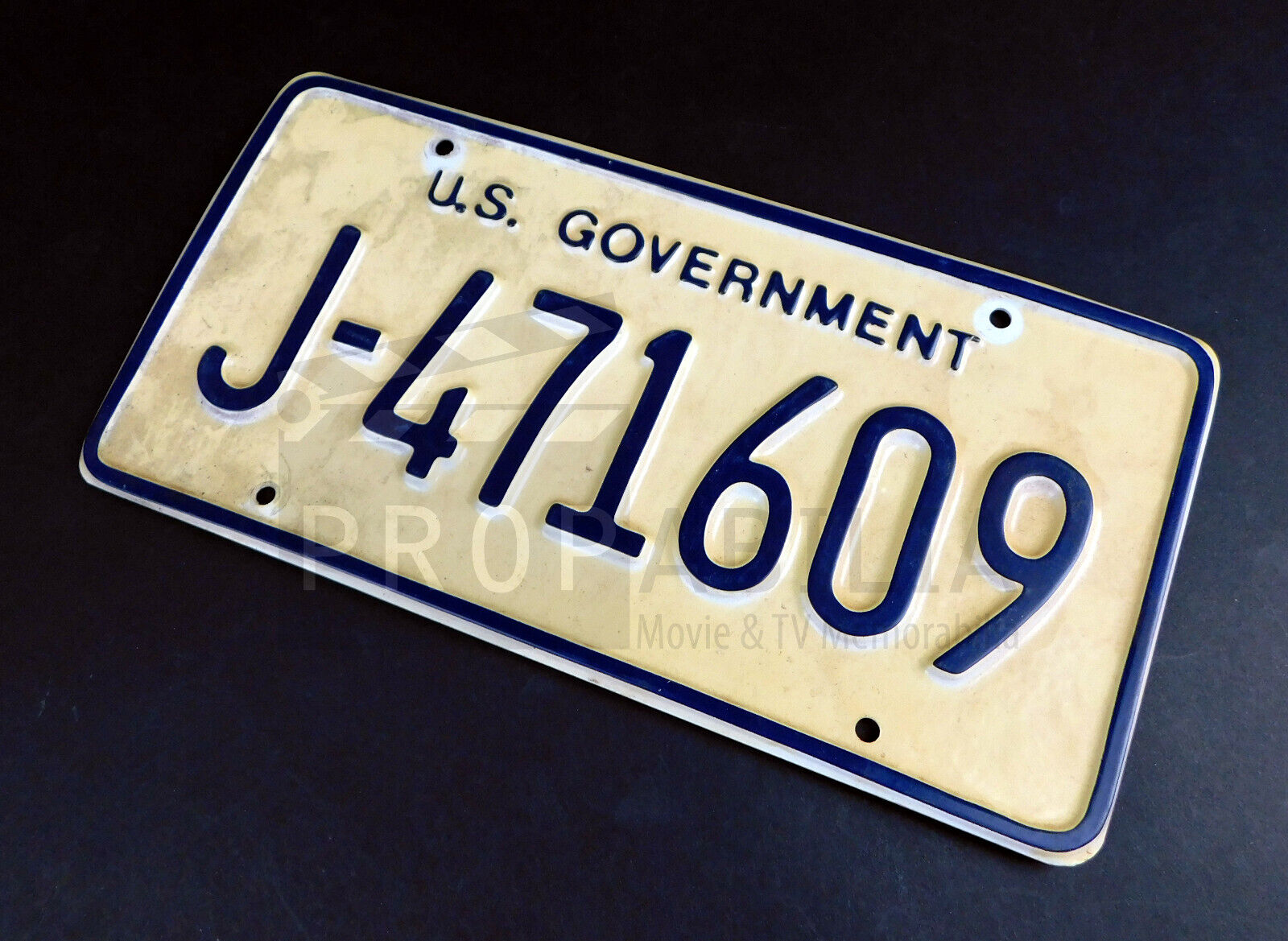 Ignition Movie Prop Marshal Gallagher's Bill Pullman License Plate (0018-1055)