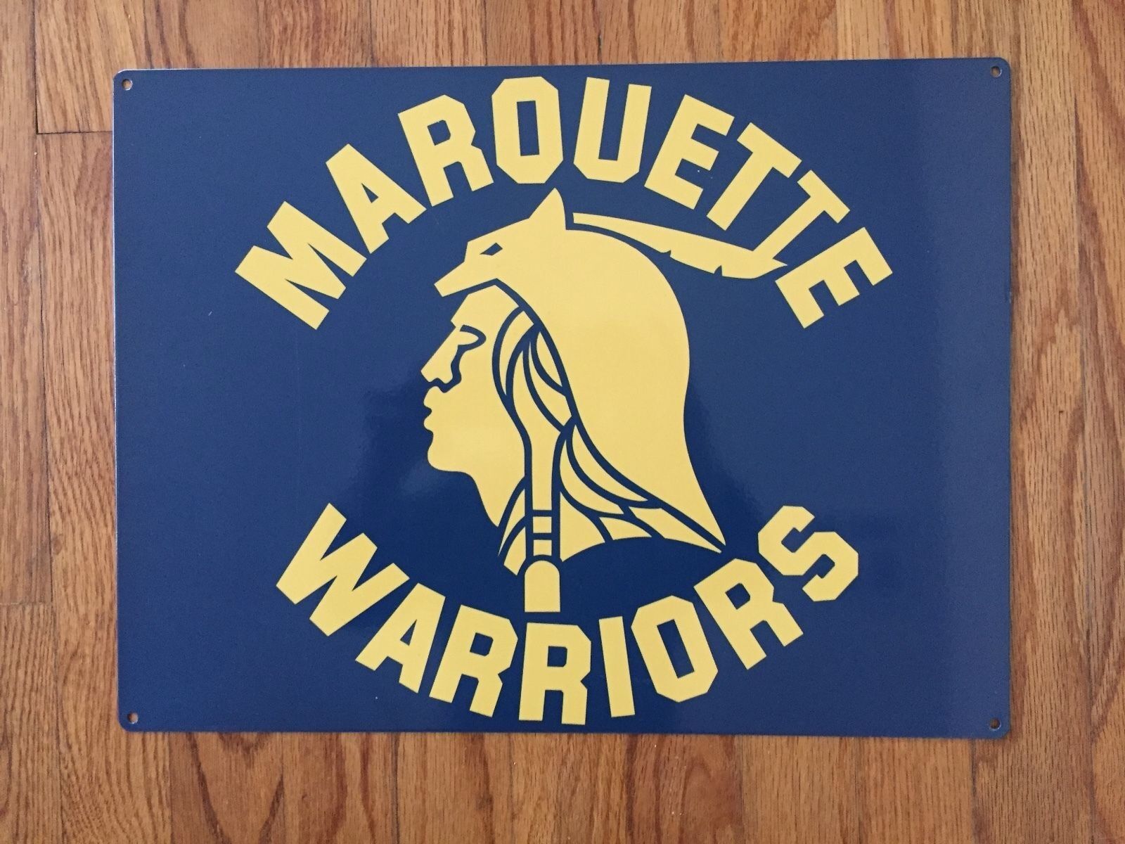 Marquette Warriors Basketball Golden Eagles Mke Wisconsin Poster Metal Sign