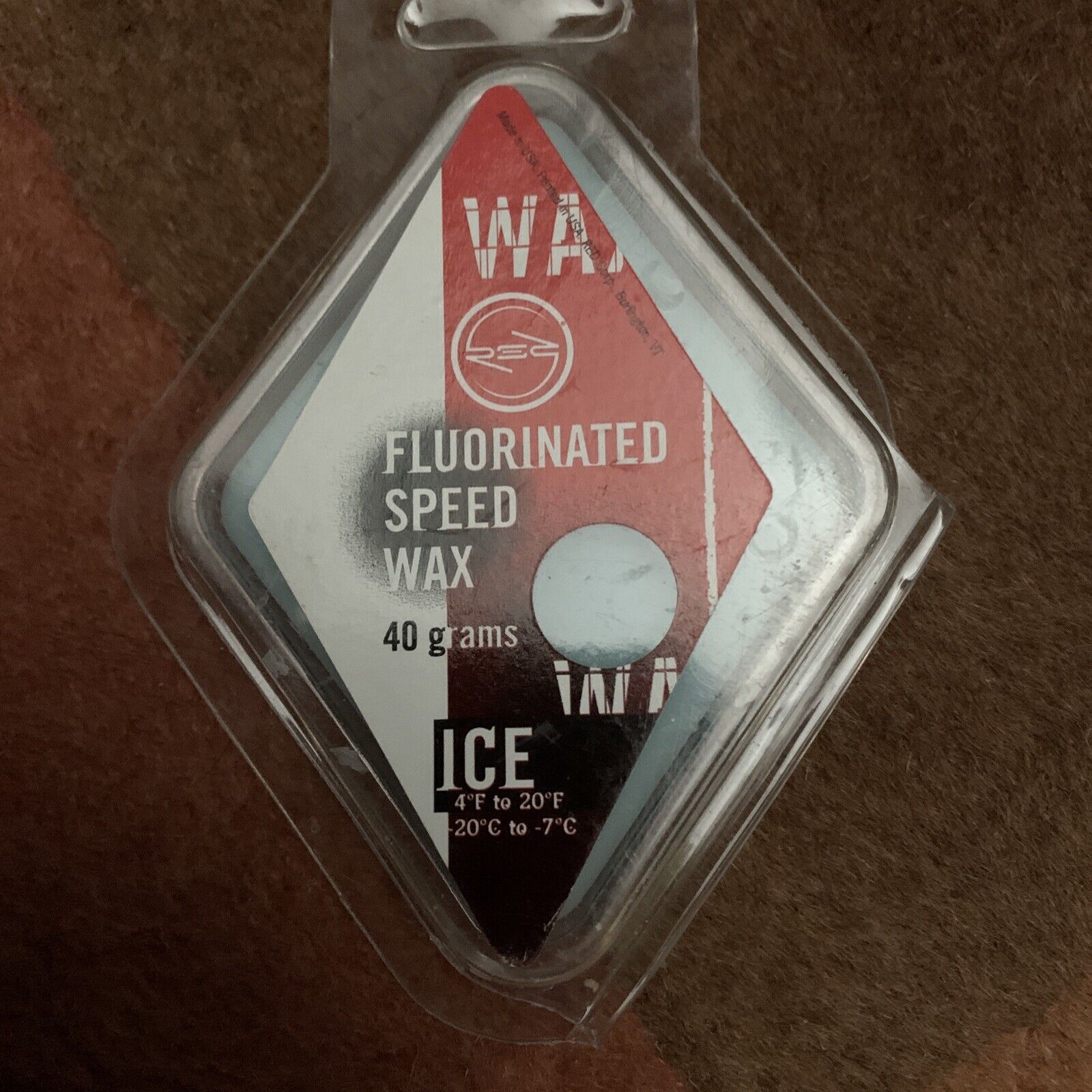 Burton Red Fluorinated Speed Wax Ice Snowboard Wax Rare