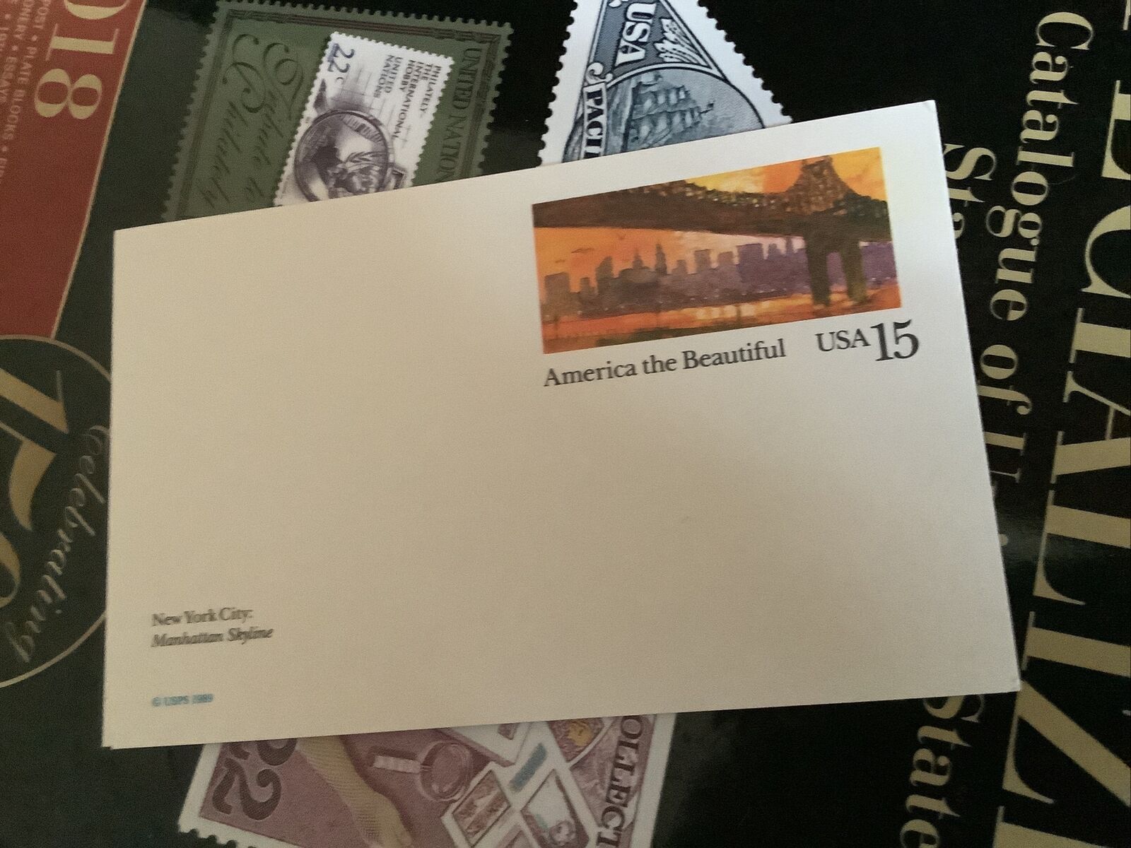 Us #ux137 Mint, 1989, Postal Card, 15c America The Beautiful, Manhattan Skyline